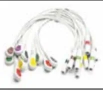 Accesorio ECG/EKG, adaptador banana 4 mm a broche, L = 30 cm, AHA, estándar AHA (BK-273A)